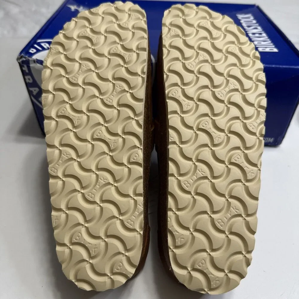 Birkenstock 38 Buckley Clog Sandals Medium Narrow Oiled Cognac Women’s 7 NIB